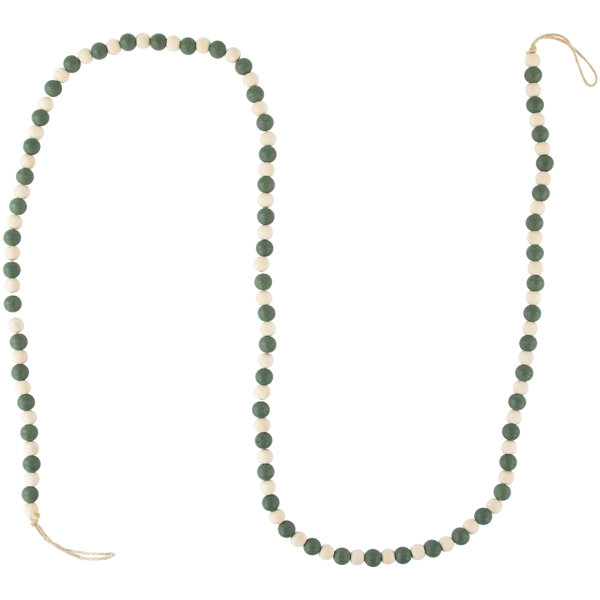 6' Green Bead Novelty Garland Birch Lane